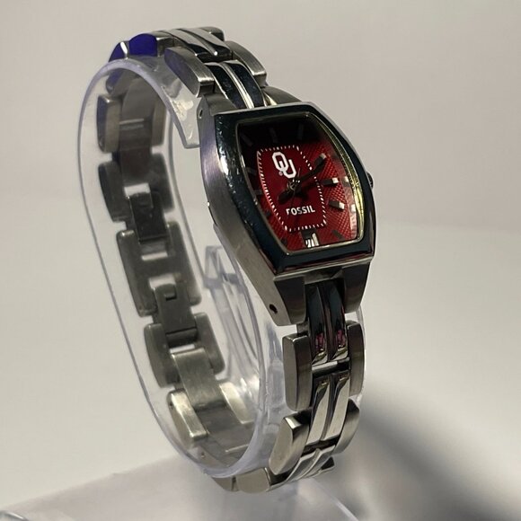 Oklahoma Sooners NCAA Stainless-Steel Bracelet Watch by Fossil NEW - Picture 6 of 8